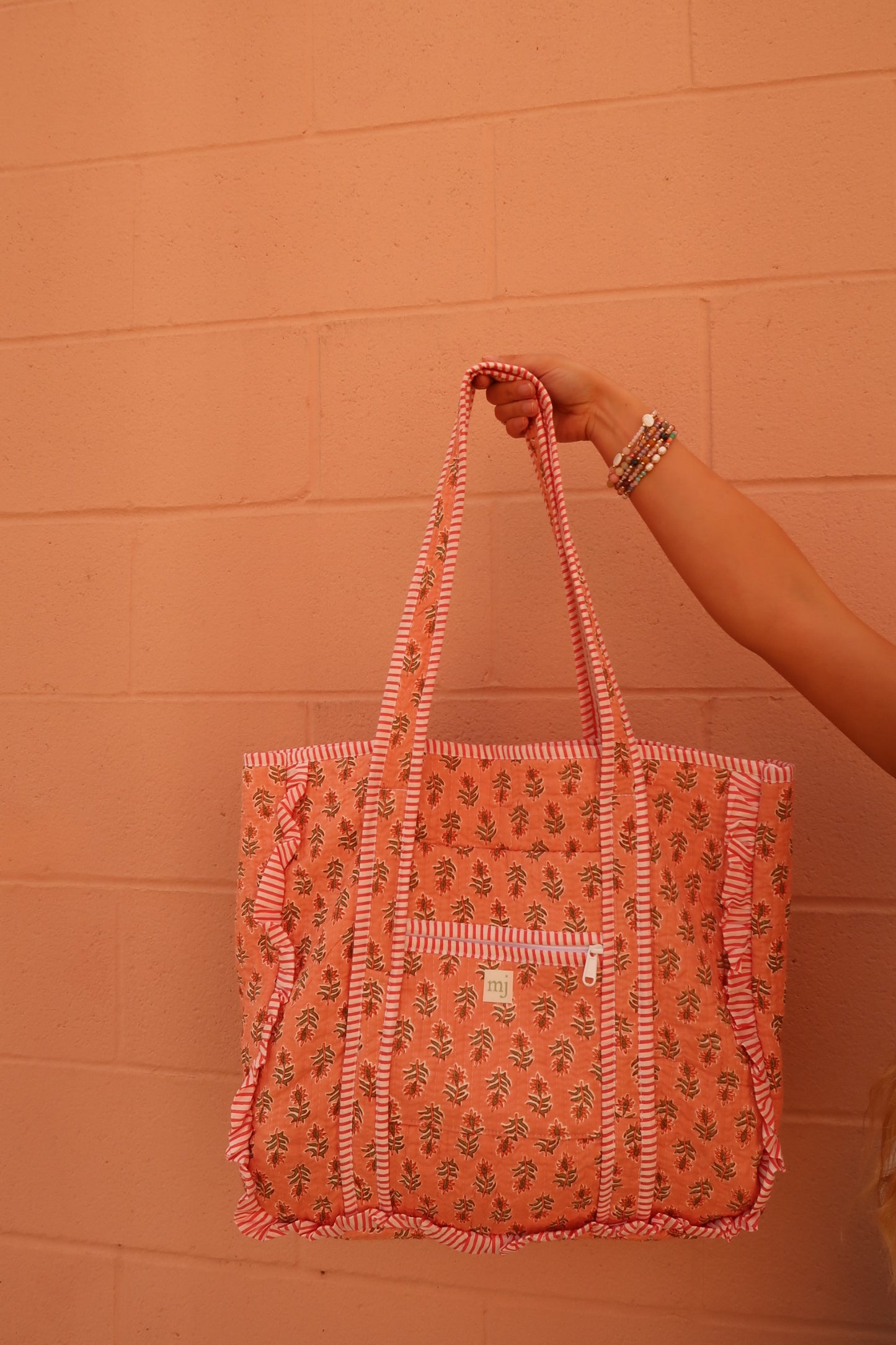 Georgia Ruffle Quilted Tote Bag