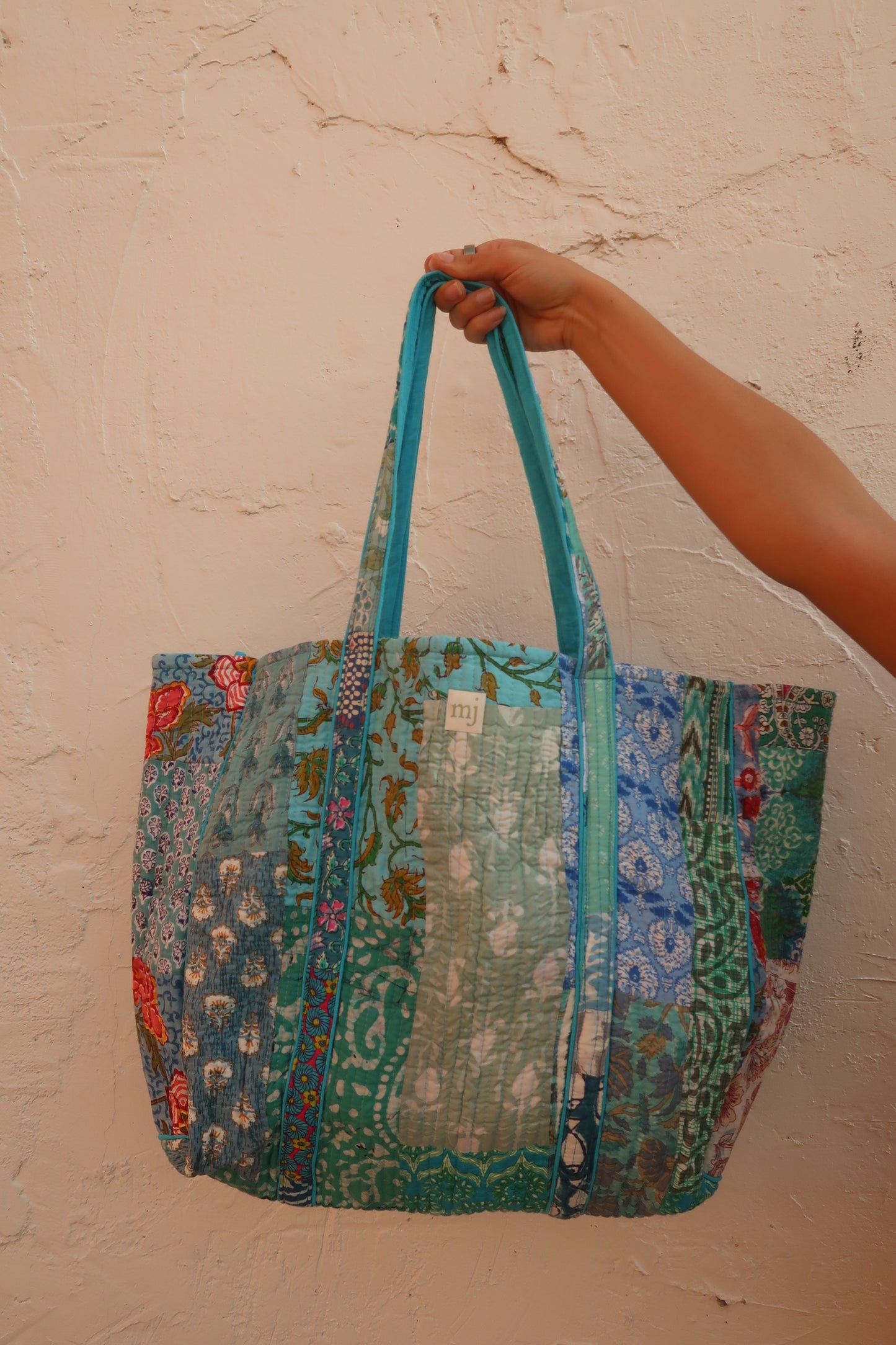 MJ Quilted Tote Bag