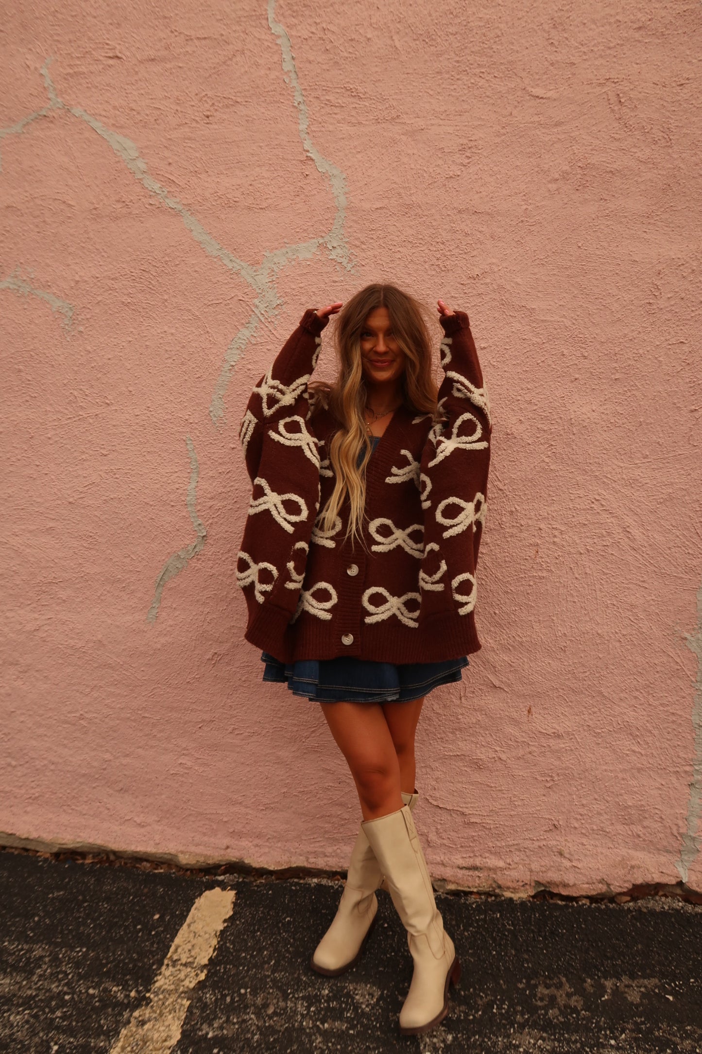 Chocolate Bow Cardigan