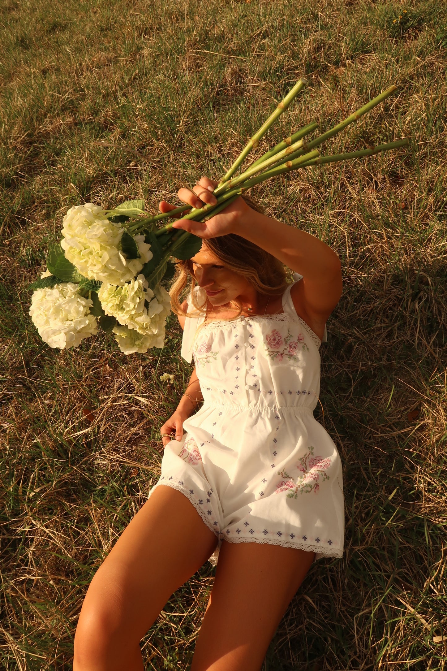 Wisteria Embroidered Romper