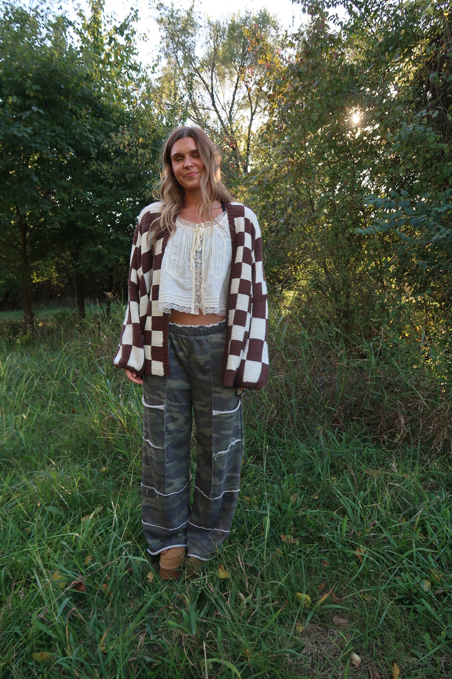 Camo Wide leg Cargo Pant