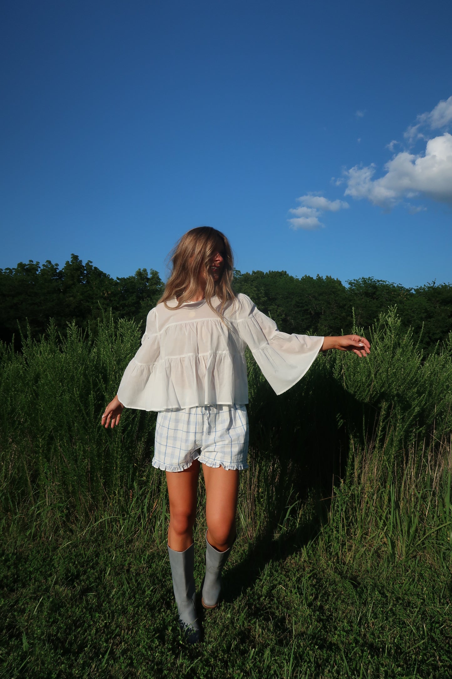 Lychee Tiered Blouse