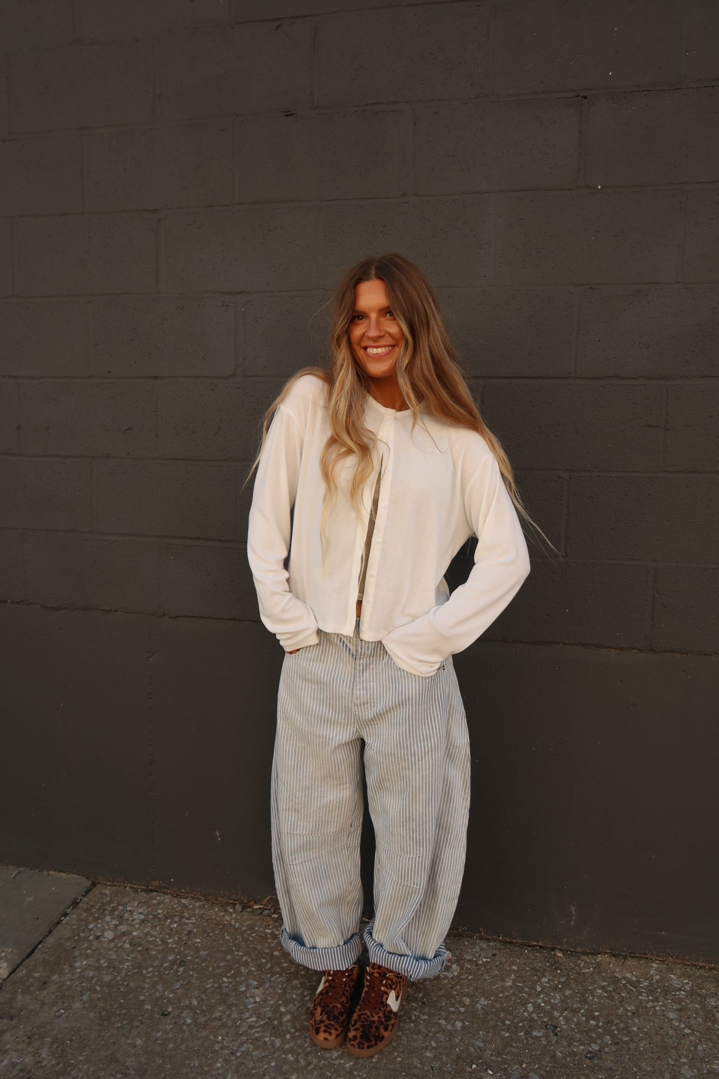 Dove Button Front Cardi