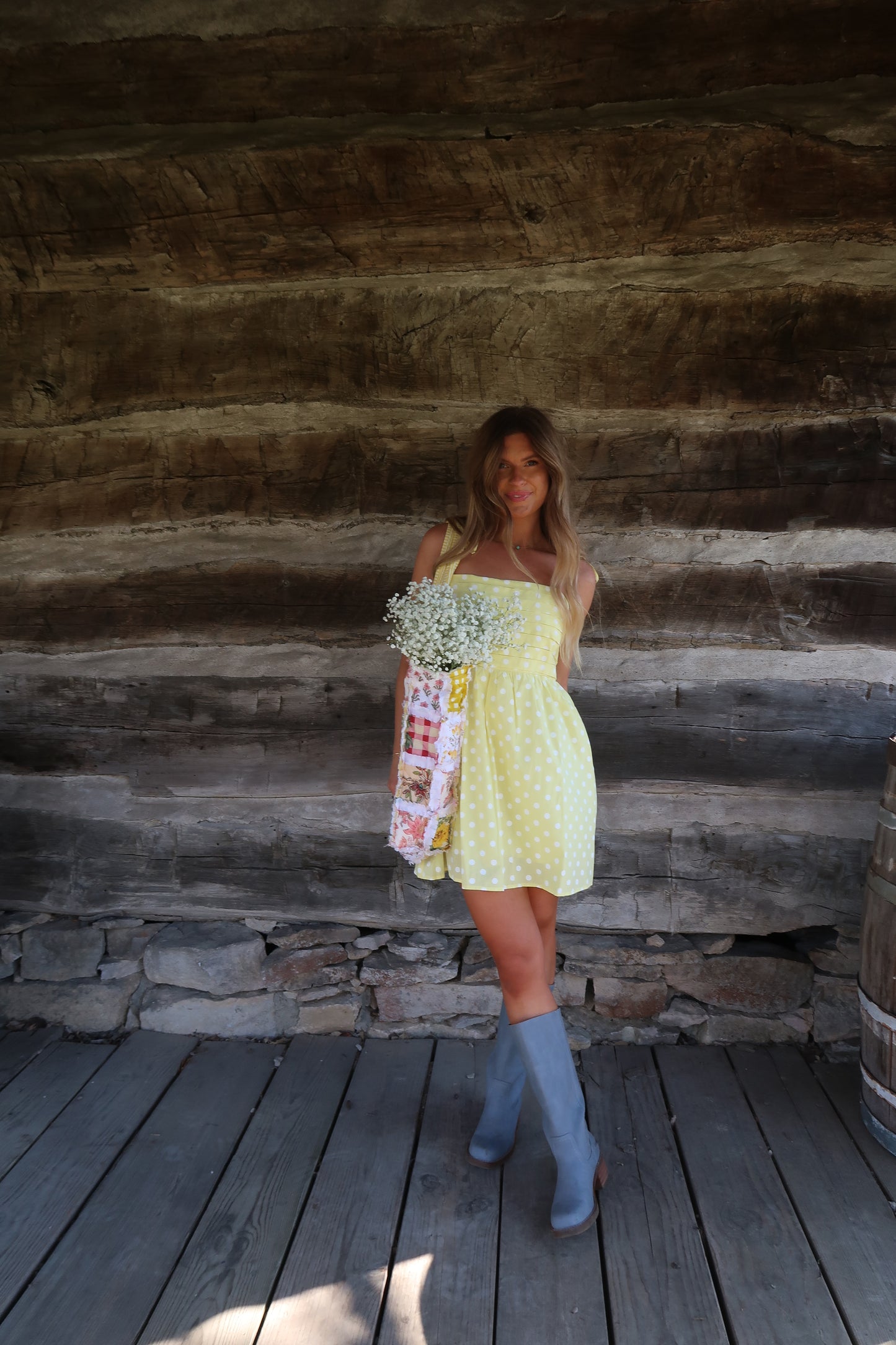 Buttercup Polka dot Dress