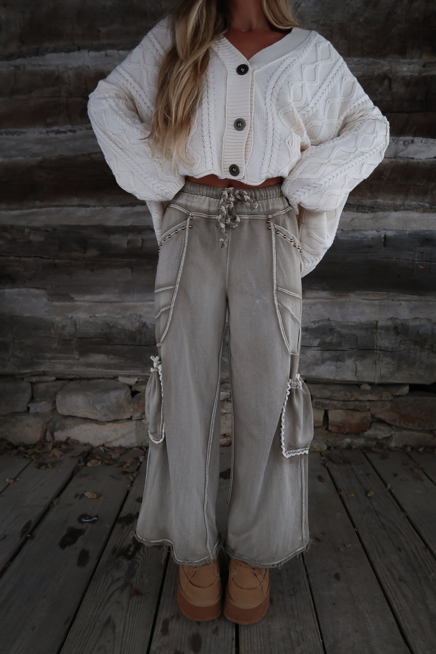 Drift Stud Wide Leg Pants