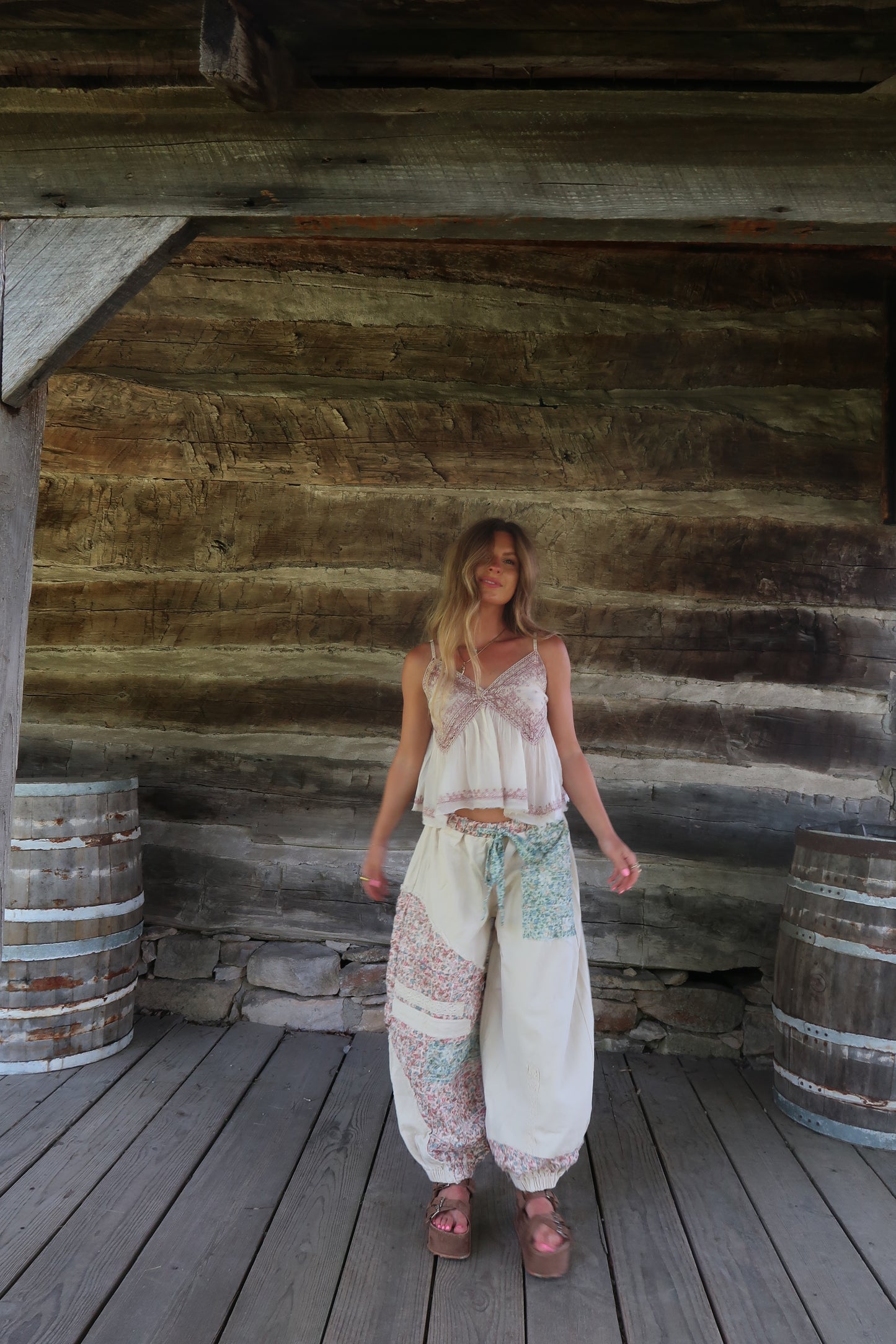Sweet as Honey Patchwork Jogger