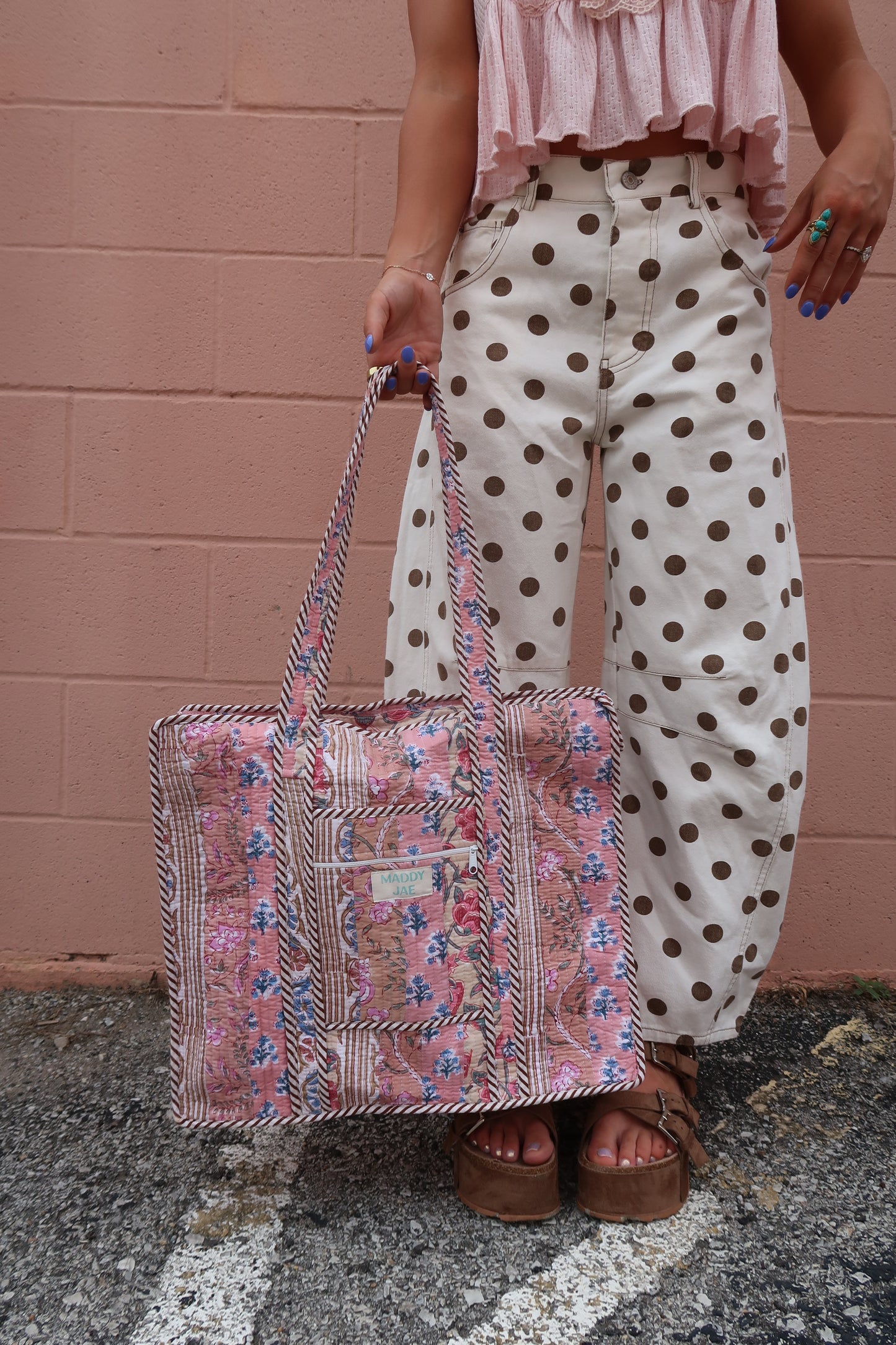 Teddy Dot Barrel Jeans
