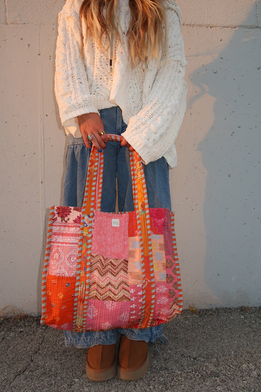 Clementine Quilted Tote Bag