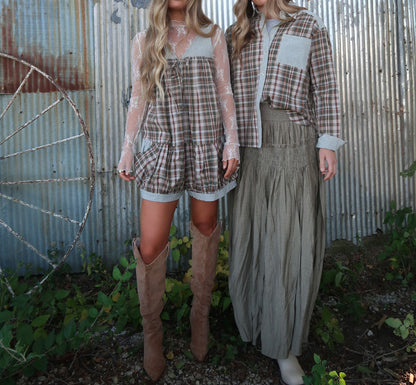 Sweet as Pecan Plaid Flannel