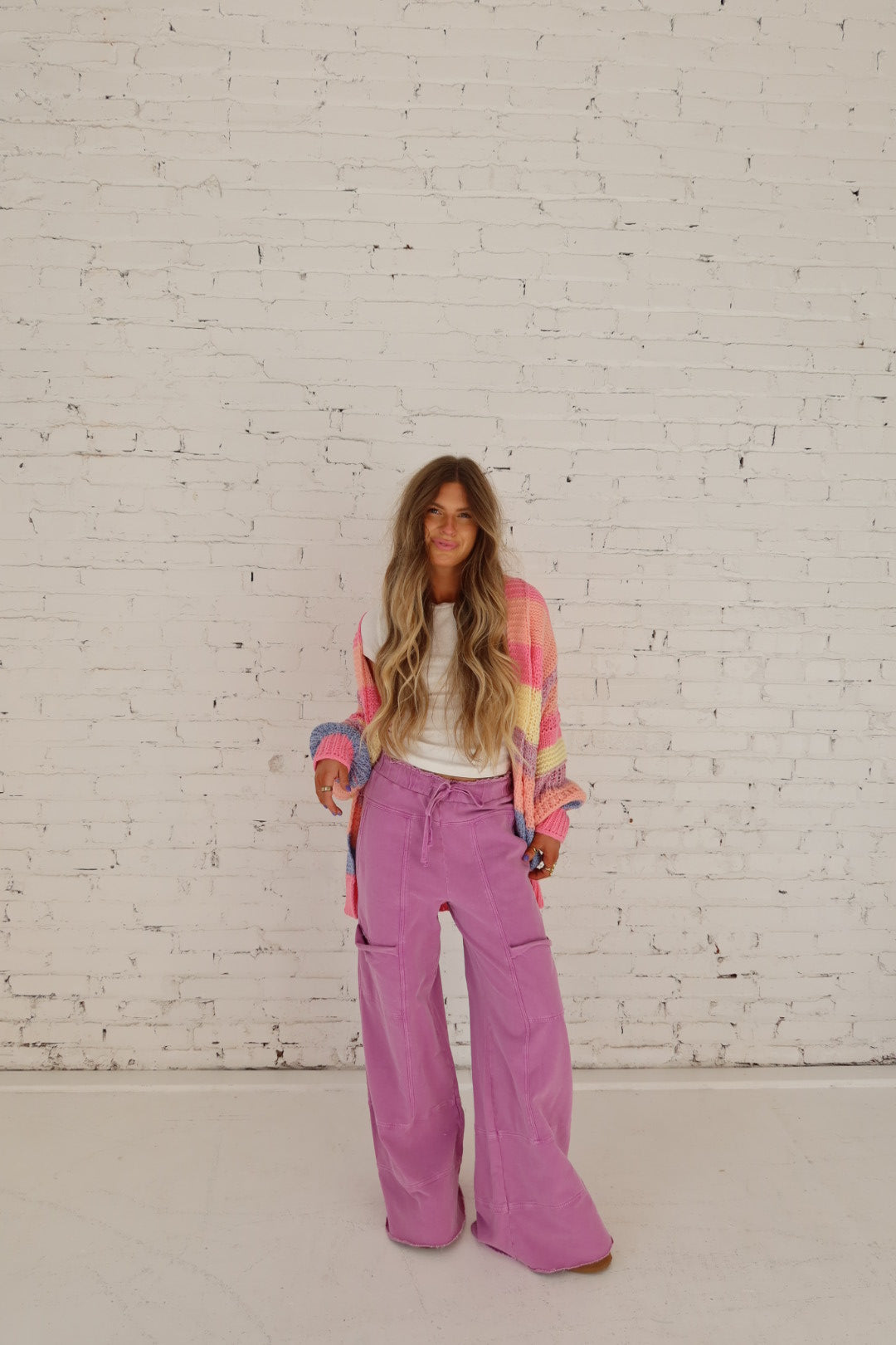 Orchid Wide Cargo Leg Pant