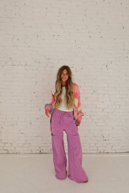 Orchid Wide Cargo Leg Pant