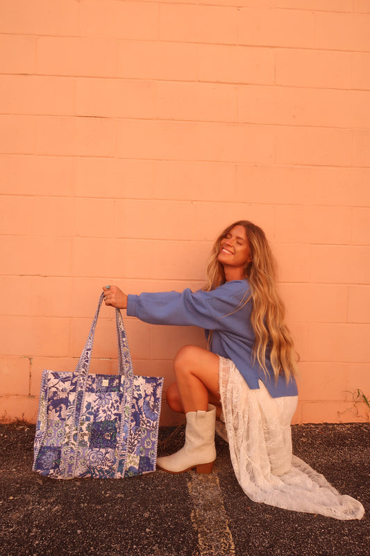 Isla Quilted Tote Bag