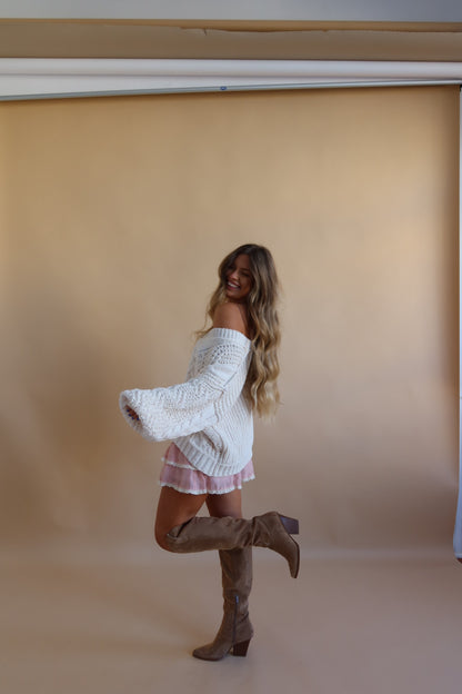 Frosted Love V Neck Sweater