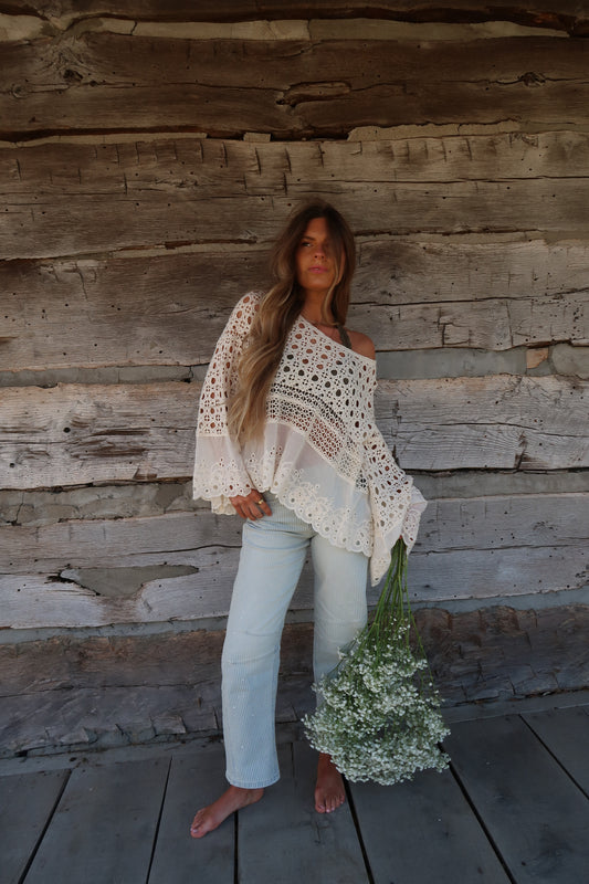 Cottage Crochet Babydoll Top