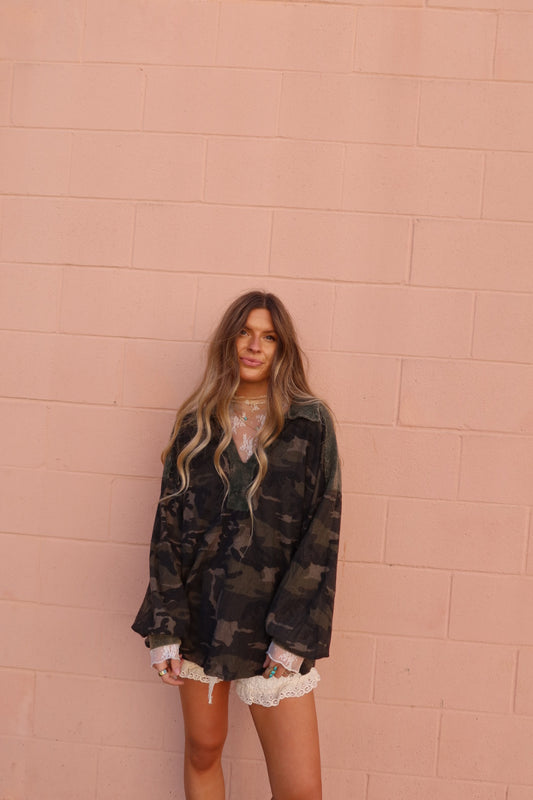 Milo Camo Oversized Top