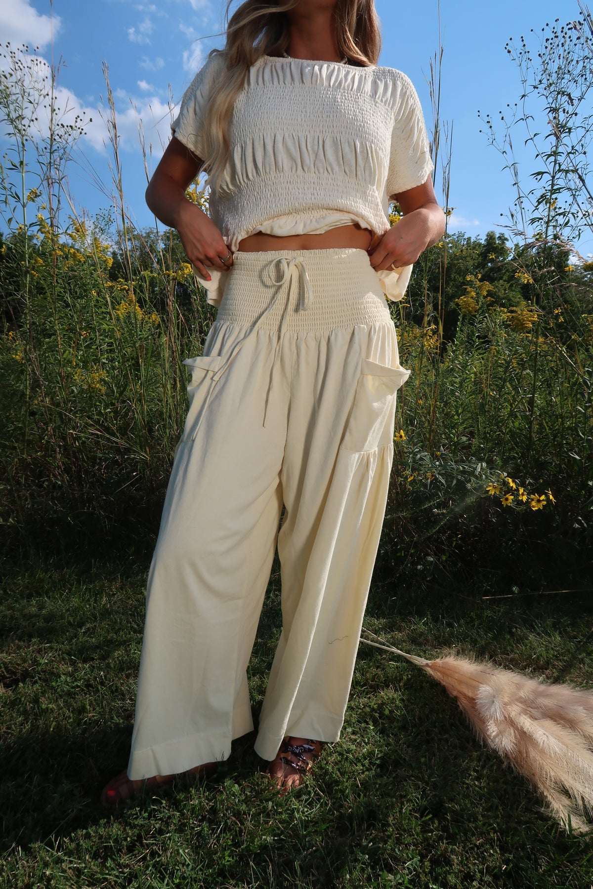 Buttercream Wide Leg Pants