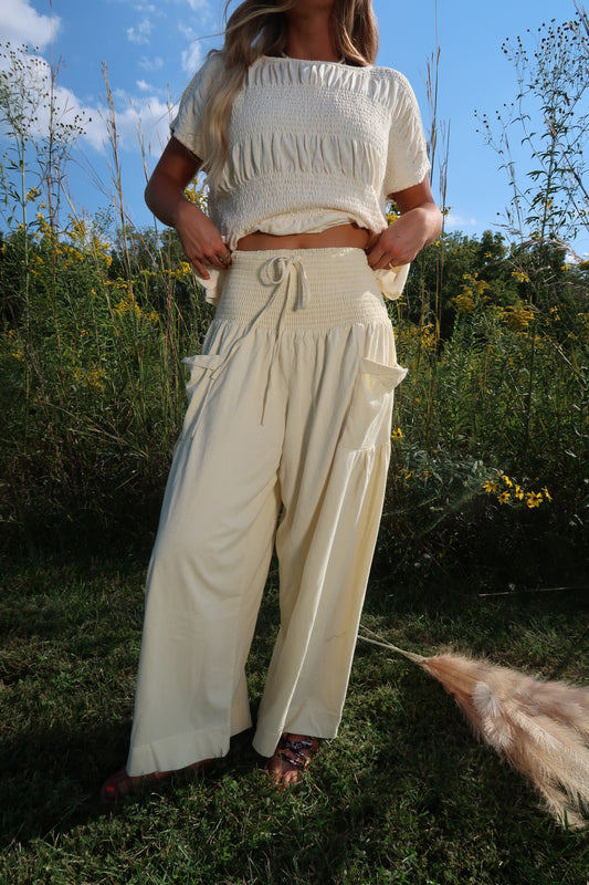 Buttercream Wide Leg Pants