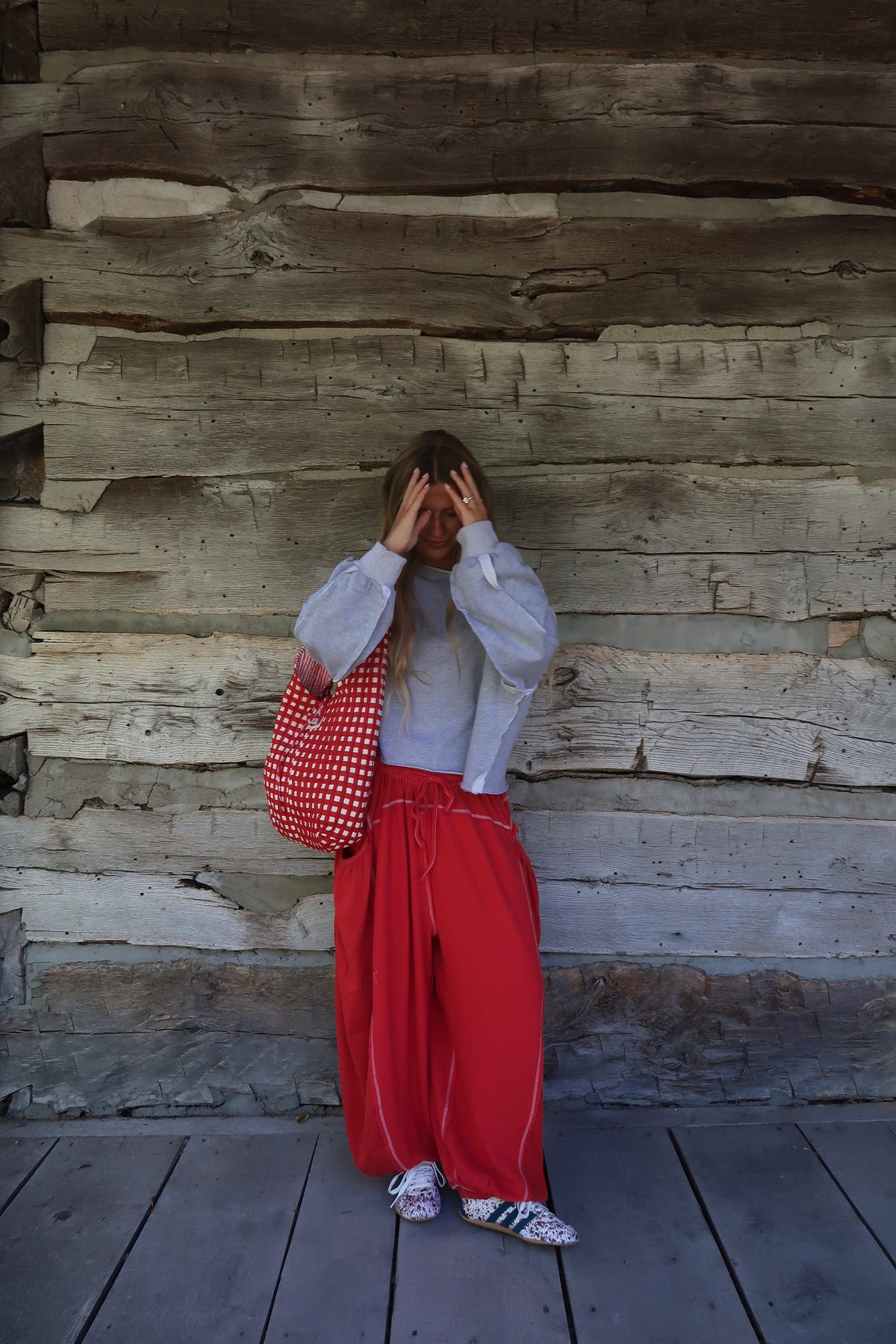 Cherry Quilted Oversized Purse