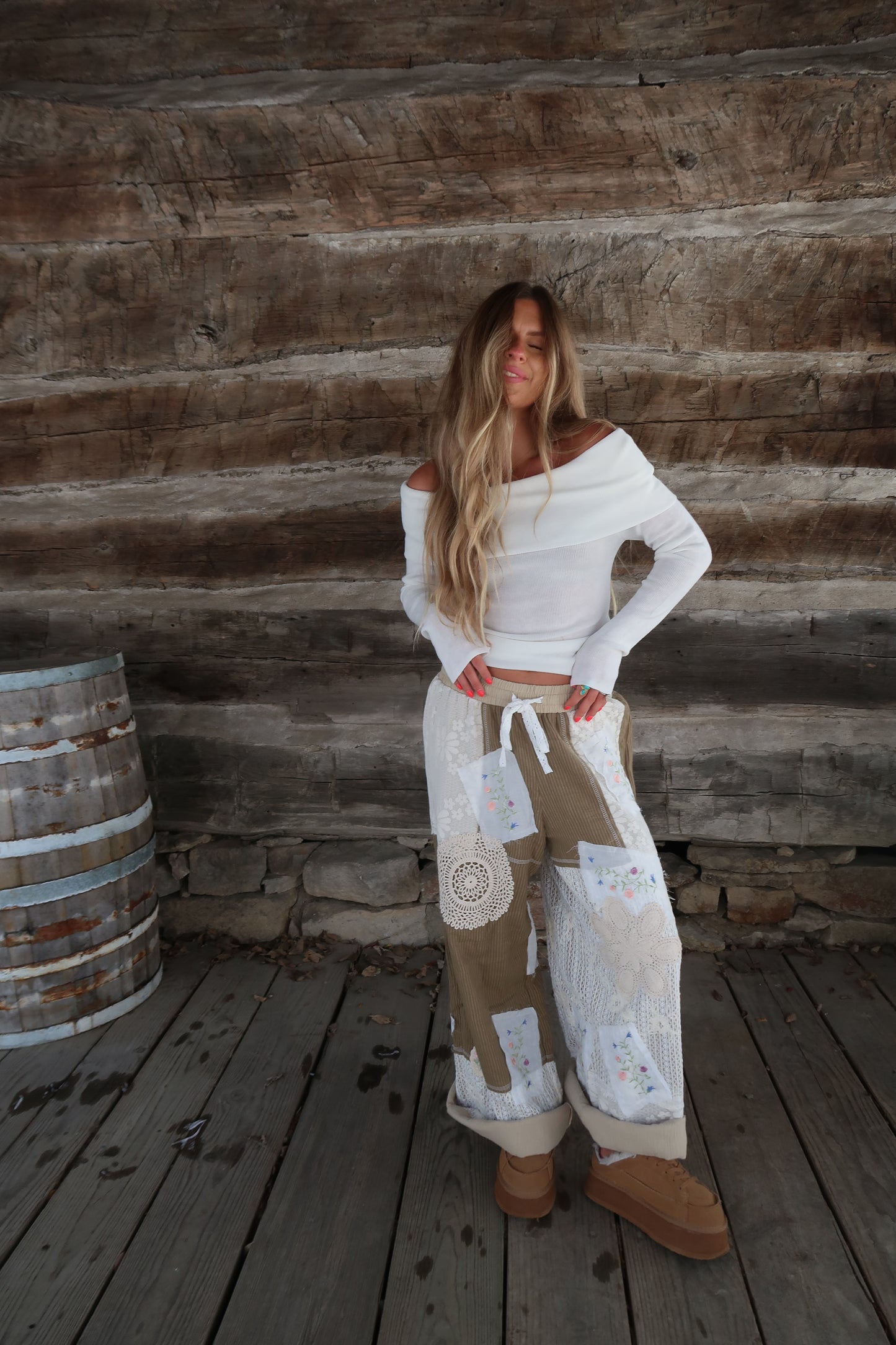 Boho Petal Patchwork Pant