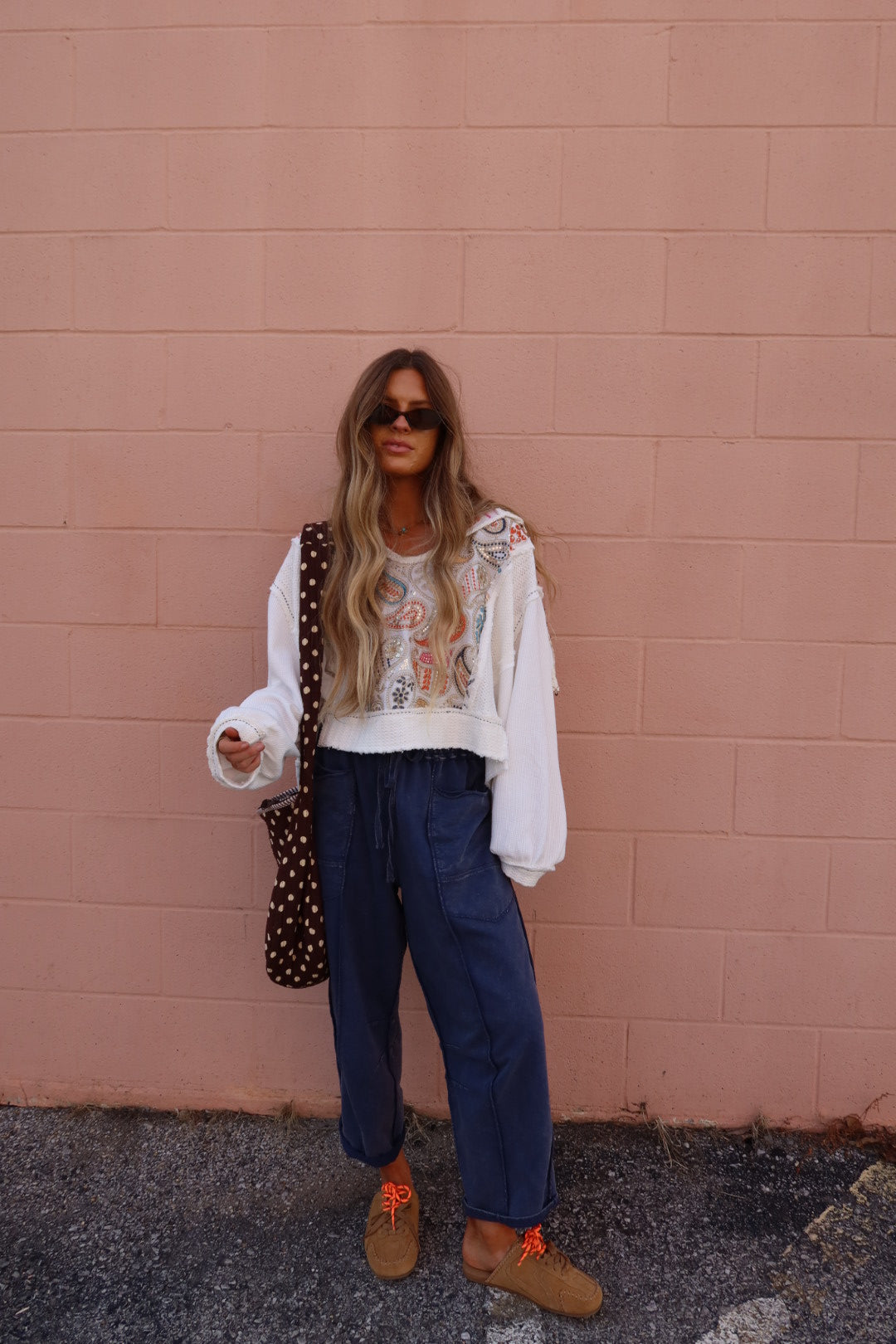 Navy Barrel Sweats