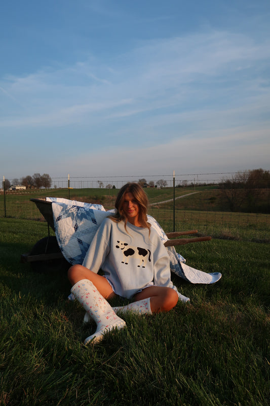 Sky Cow Sweater