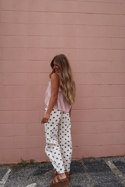 Teddy Dot Barrel Jeans