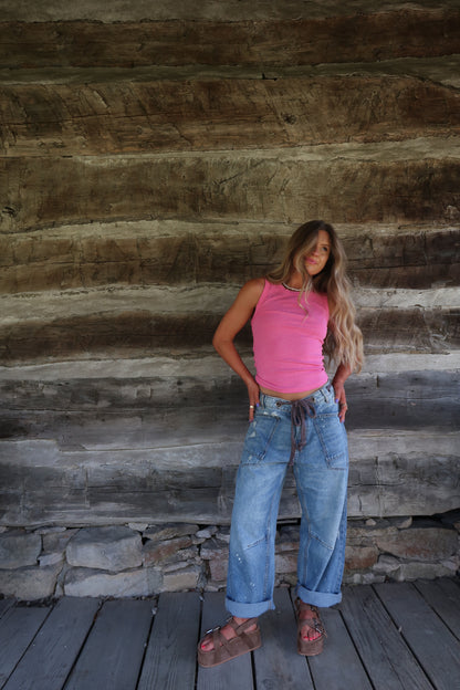 Candy Pink Mineral Wash Tank