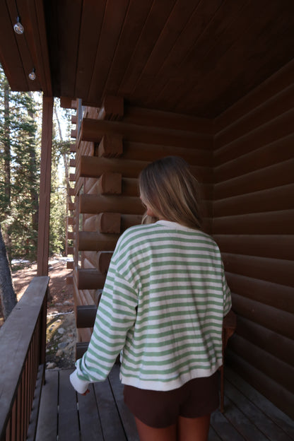 Sage Oats Stripe Cardi