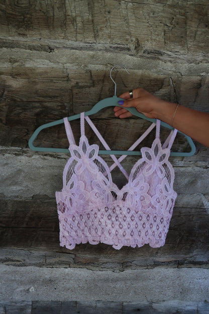 Powder Pink Lace Bralette