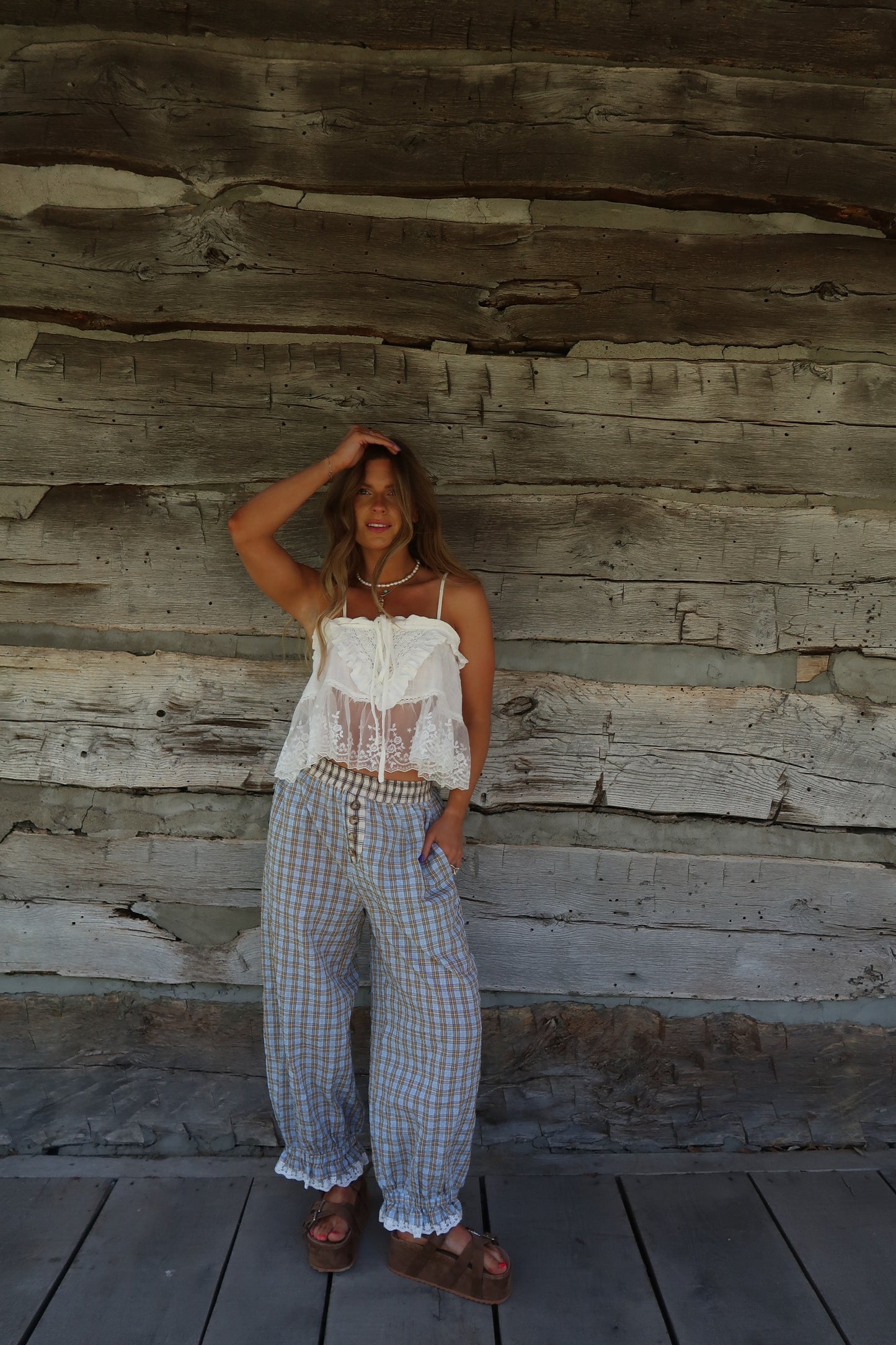Goldie Plaid Boxer Pant