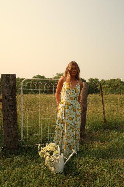 Lemonade Halter Maxi Dress