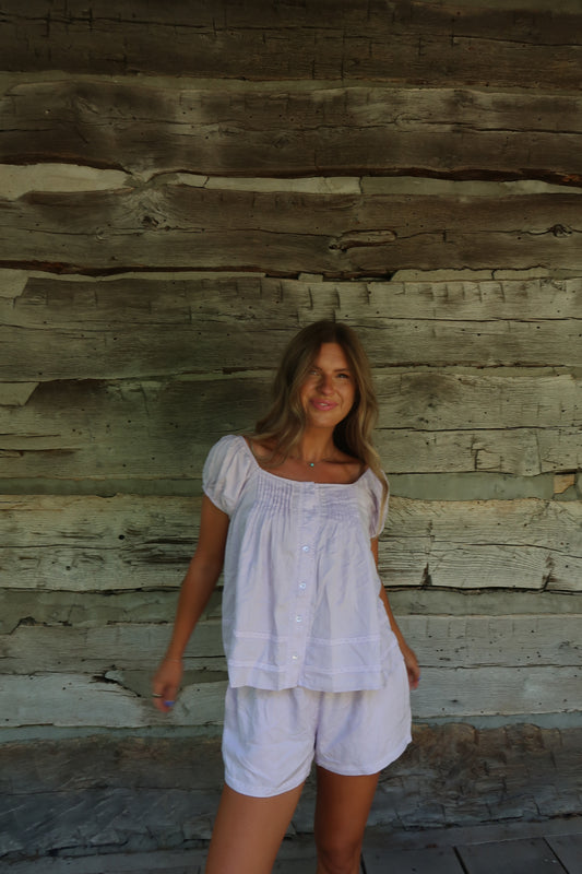 Lavender Haze Babydoll Top