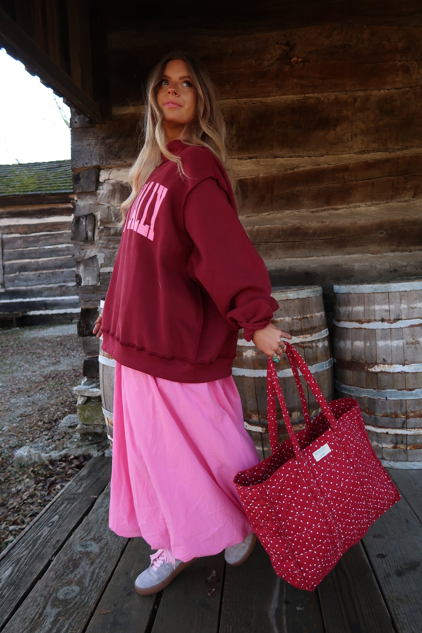 Ruby Quilted Tote Bag