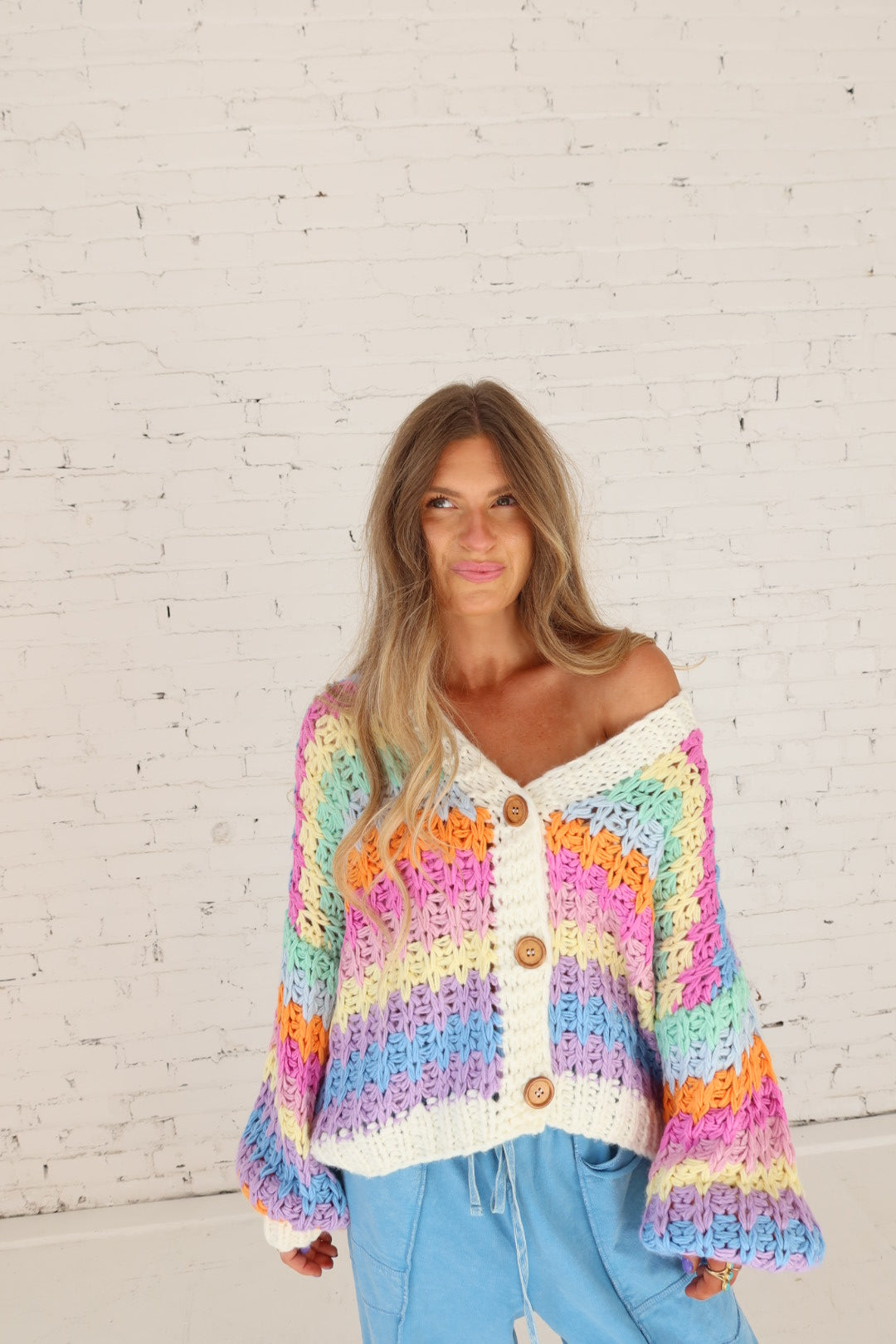 Cotton Candy Chunky Cardi