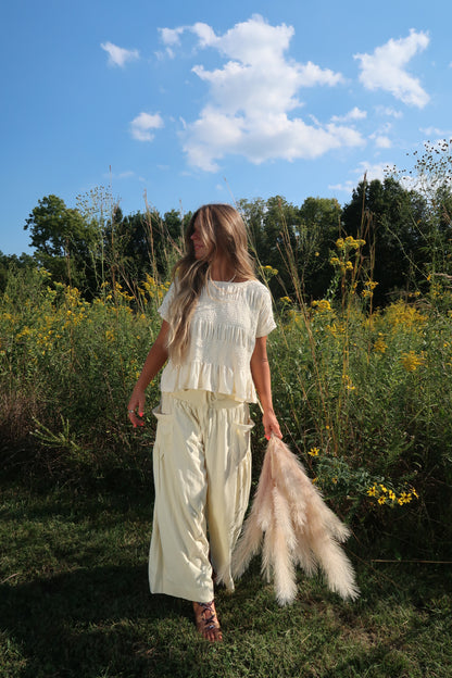 Buttercream Wide Leg Pants