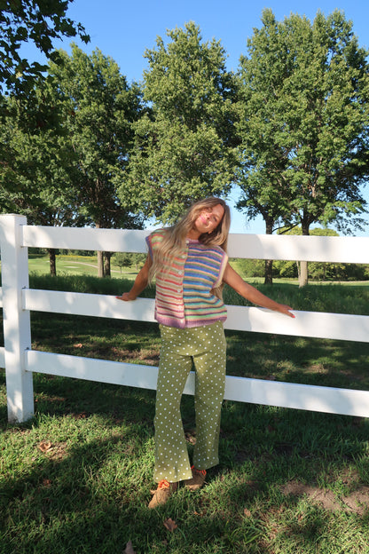 Sprouted Dot Wide Leg Jeans