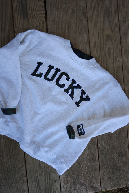 Lucky Plaid Mockneck