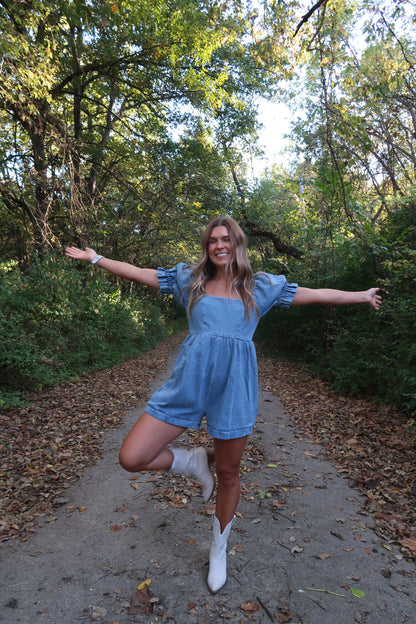 Denim Romper