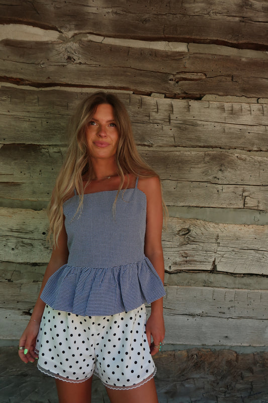 Blackberry Gingham Tank