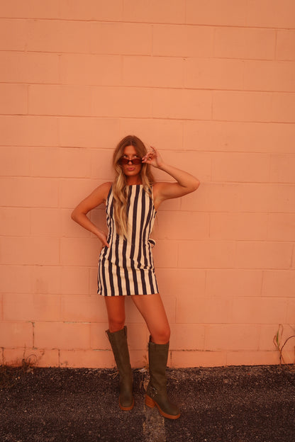 Everest stripe mini dress
