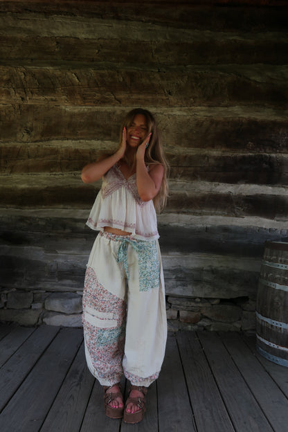Sweet as Honey Patchwork Jogger