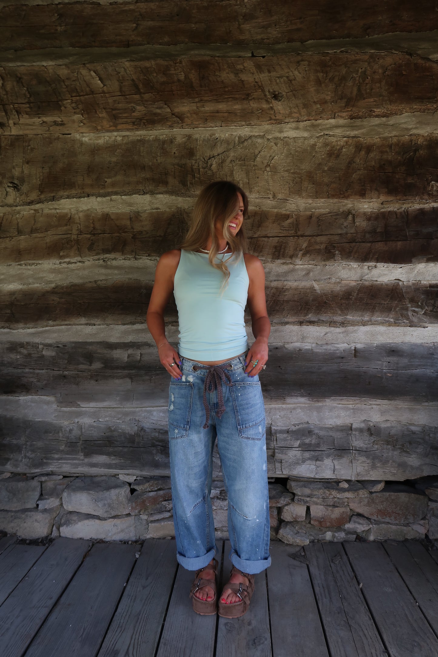 Mint Back To Basics High Neck Tank