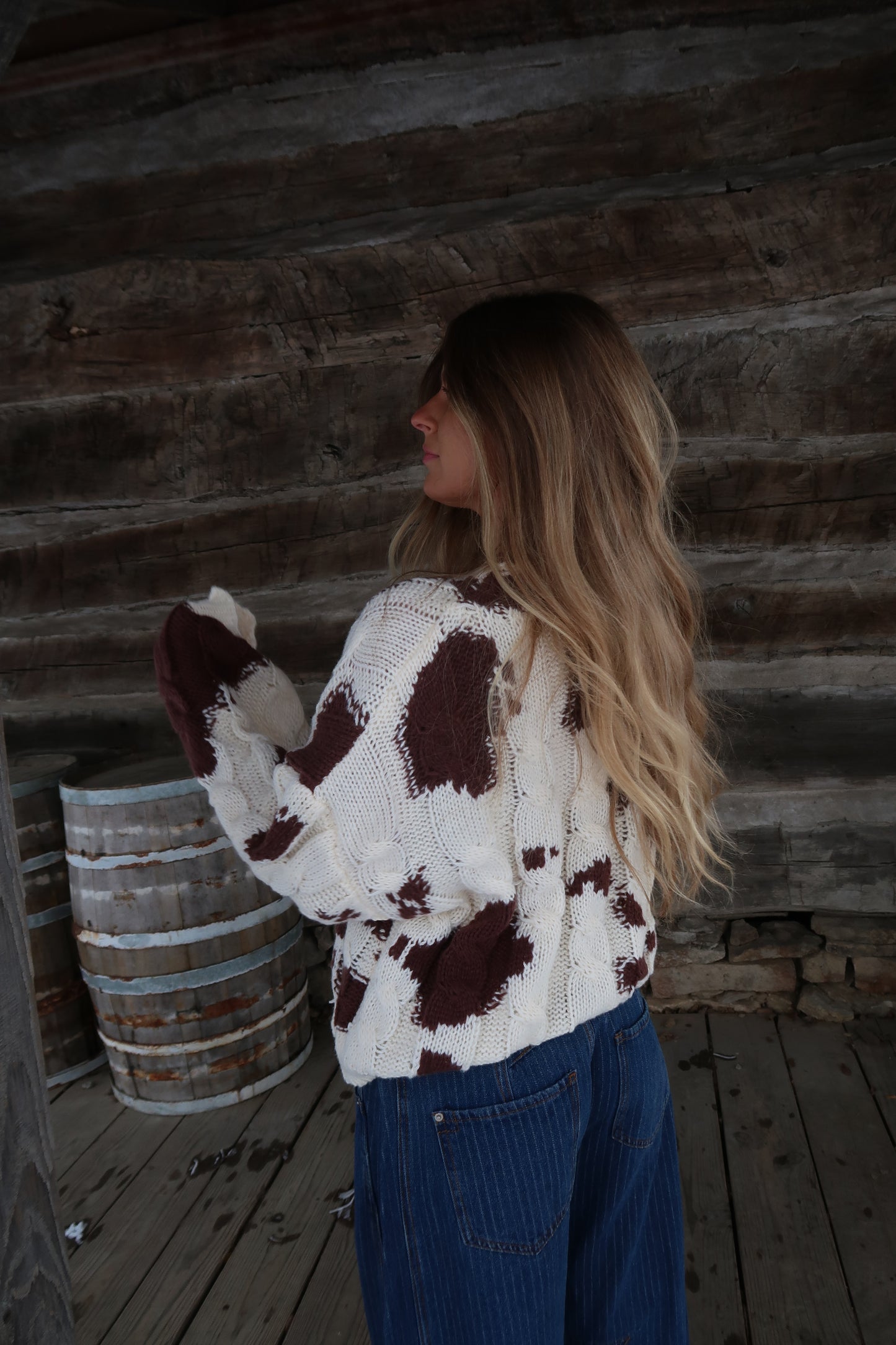 Moo Cable Knit Sweater