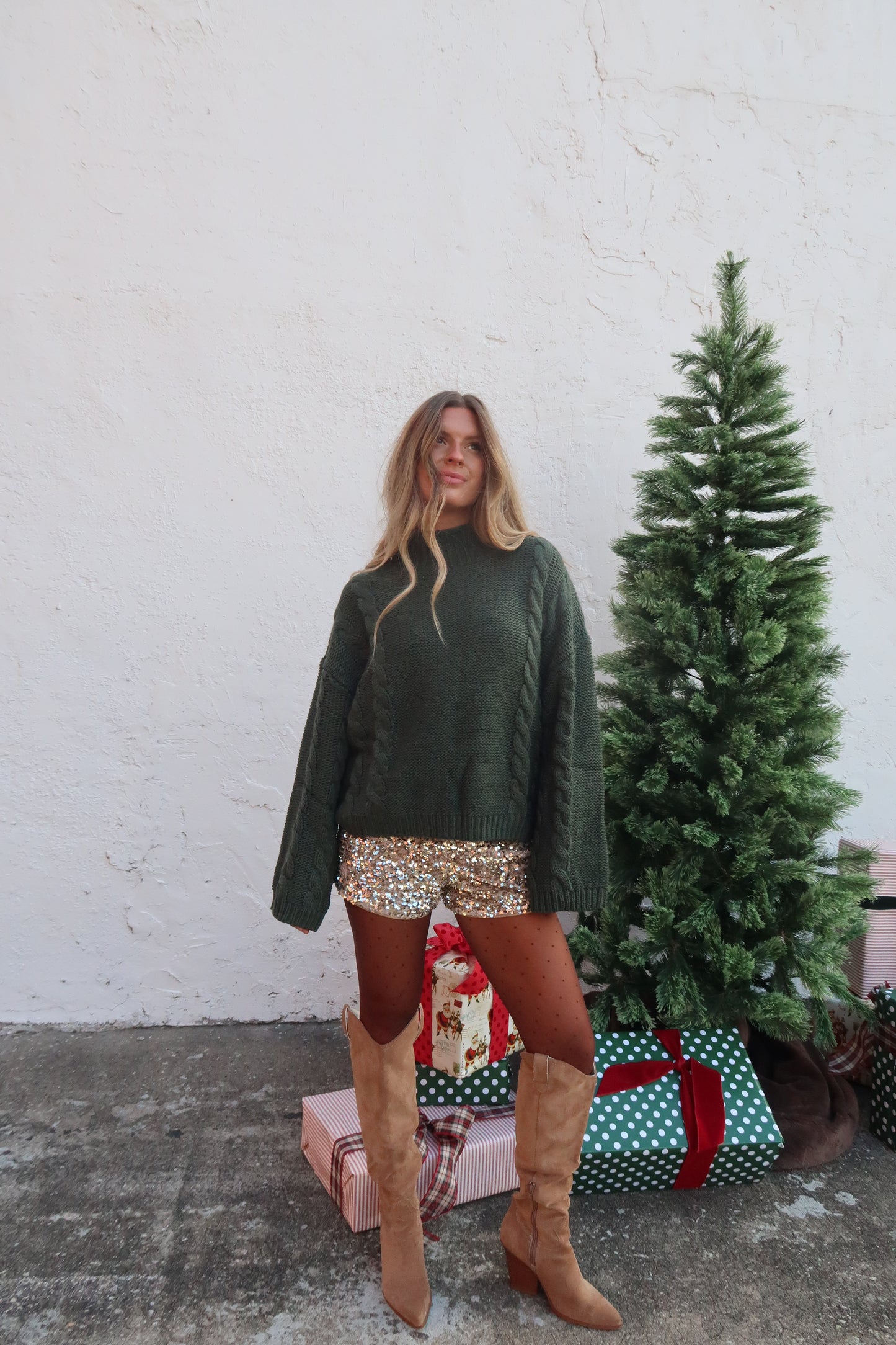 Mistletoe Cable Knit Sweater