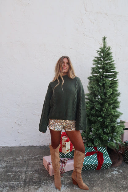 Mistletoe Cable Knit Sweater