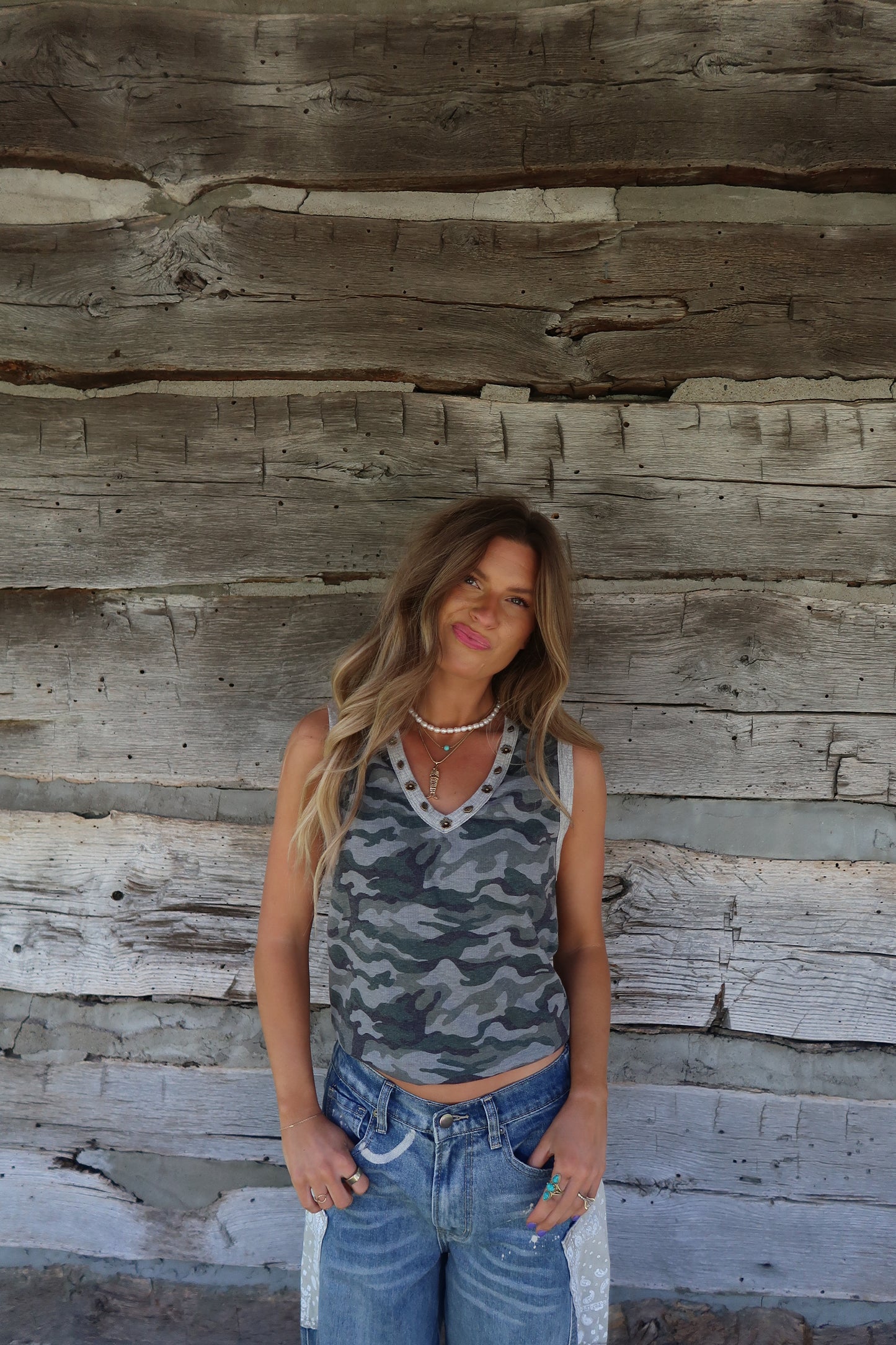 Camo Studded Tank