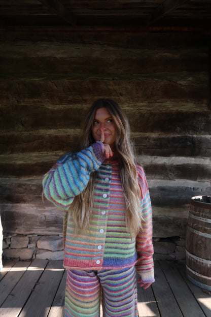 Crisp Air Stripe Cardigan