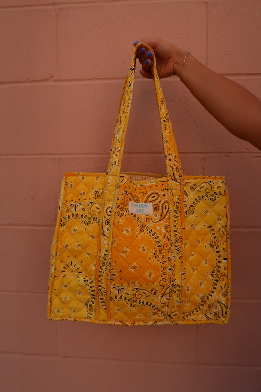 Sunny Quilted Tote Bag