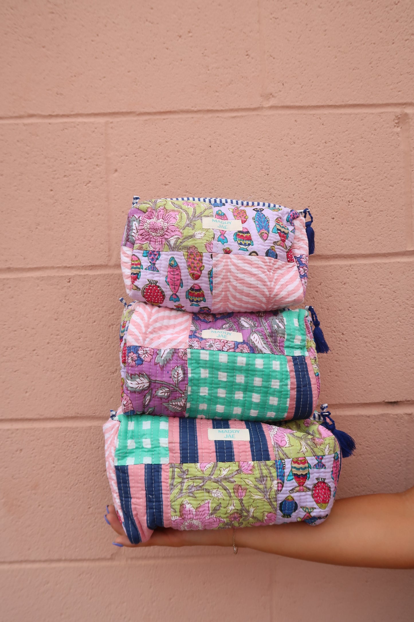 Navy Cosmetic Bag 3pk