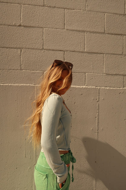 Blue Moon Crop Long Sleeve